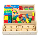 Melissa & Doug Wooden Construction Building Set in a Box (48 pcs)