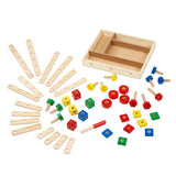 Melissa & Doug Wooden Construction Building Set in a Box (48 pcs)