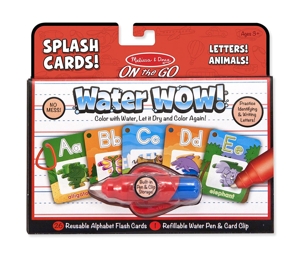 Melissa & Doug On the Go Water Wow! Reusable Water-Reveal Activity Cards - Alphabet and Animals