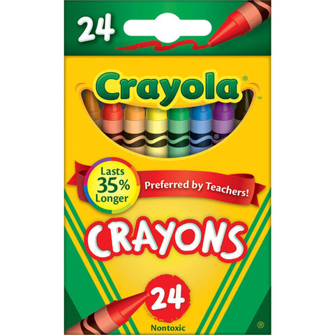 Crayola 520024 Classic Color Pack Crayons, Tuck Box, 24/Box