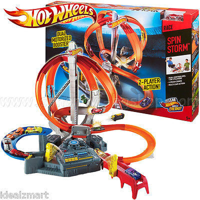 Hot Wheels Spin Storm Playset Fun Racing game for 2 players