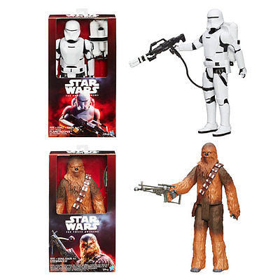 Star Wars The Force Awakens Hero Series Deluxe 12 inch Set Flametrooper & Chewbecca