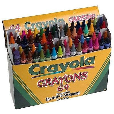 Crayola crayons 64 Count, Sharpener Included