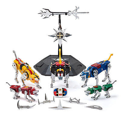 Voltron 30th Anniversary Die Cast Collectors Set - 5 Lions - Key & Base -Toynami