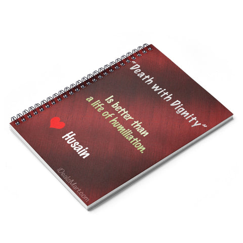 Spiral Notebook - Ruled Line, 120 pages (Husain Quotes 1)