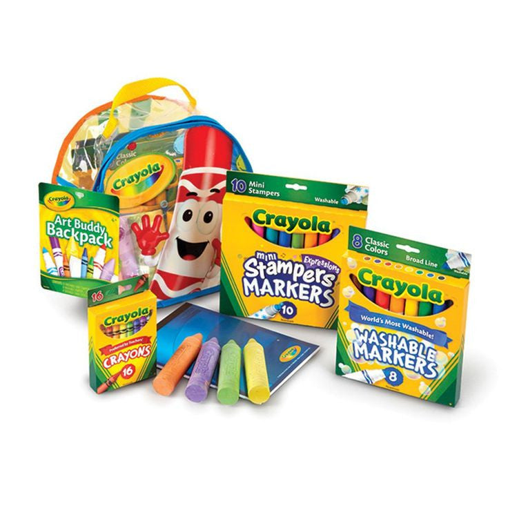 Crayola Art Buddy Backpack, Art Tools Kit, Pip-Squeak Character Carrying Case, Great for School and Home