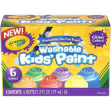 Crayola Washable Glitter Paint, 2-Ounce, 6 Count
