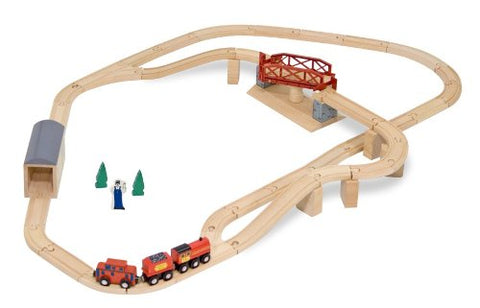 Melissa & Doug Children's Swivel Bridge Train Set