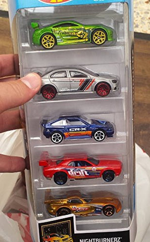 Hot Wheels 2018 50th Anniversary Nightburnerz 1:64 Scale 5-Pack