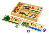 Melissa & Doug See & Spell Wooden Educational Toy With 8 Double-Sided Spelling Boards and 50+ Letters