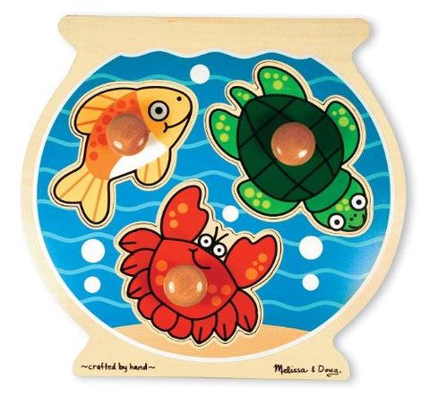 Melissa & Doug Fish Bowl Jumbo Knob Wooden Puzzle