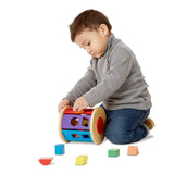 Melissa & Doug Match and Roll Shape Sorter - Classic Wooden Toy