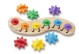 Melissa & Doug Rainbow Caterpillar Gear Toy With 6 Interchangeable Gears
