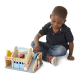 Melissa & Doug Service Station Parking Garage With 2 Wooden Cars and Drive-Thru Car Wash