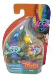 Set of 4: DreamWorks Trolls Small Town Collectible Figures Wave 6 (With Critters) - Poppy, Branch, Harper, DJ Suki