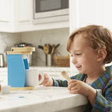 Melissa & Doug 11-Piece Brew and Serve Wooden Coffee Maker Set - Play Kitchen Accessories