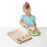 Melissa & Doug Pizza Party Wooden Play Food Set With 54 Toppings