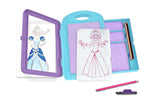 Melissa & Doug Princess Design Activity Kit - 9 Double-Sided Plates, 4 Colored Pencils, Rubbing Crayon
