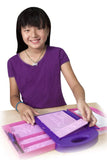 Melissa & Doug Fashion Design Art Activity Kit - 9 Double-Sided Rubbing Plates, 4 Pencils, Crayon