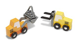 Melissa & Doug Wooden Construction Site Vehicles With Wooden Storage Tray (8 pcs)