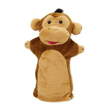 Melissa & Doug Zoo Friends Hand Puppets (Set of 4) - Elephant, Giraffe, Tiger, and Monkey