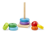 Melissa & Doug Rainbow Stacker Wooden Ring Educational Toy