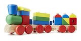 Melissa & Doug Stacking Train - Classic Wooden Toddler Toy (18 pcs)