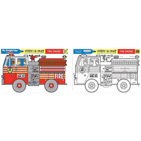 Melissa & Doug Fire Engine Color-A-Mat Puzzle (6 Pieces)