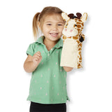 Melissa & Doug Zoo Friends Hand Puppets (Set of 4) - Elephant, Giraffe, Tiger, and Monkey