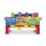 Melissa & Doug Deluxe Pounding Bench Wooden Toy With Mallet