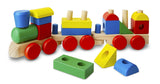 Melissa & Doug Stacking Train - Classic Wooden Toddler Toy (18 pcs)