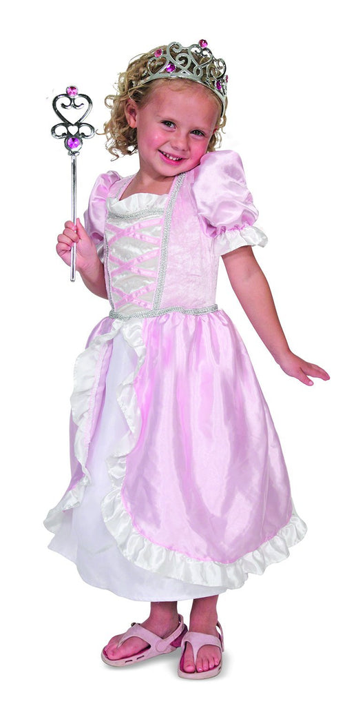 Melissa & Doug Princess Role Play Costume Set (3 pcs)- Pink Gown, Tiara, Wand