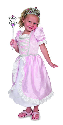 Melissa & Doug Princess Role Play Costume Set (3 pcs)- Pink Gown, Tiara, Wand