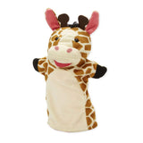 Melissa & Doug Zoo Friends Hand Puppets (Set of 4) - Elephant, Giraffe, Tiger, and Monkey