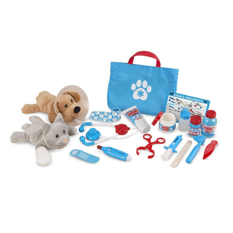 Melissa & Doug Examine and Treat Pet Vet Play Set (24 pcs