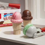 Melissa & Doug Scoop and Stack Ice Cream Cone Magnetic Pretend Play Set