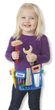 Melissa & Doug Deluxe Tool Belt Set - 5 Wooden Tools, 8 Building Pieces, Adjustable Belt