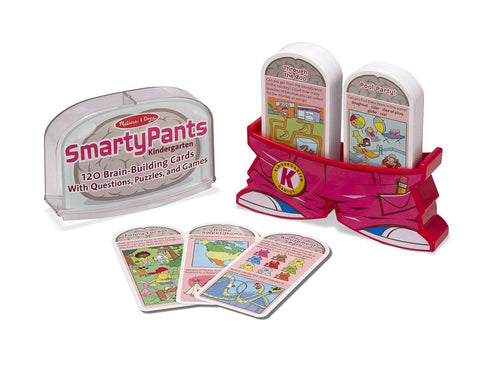 Melissa & Doug Smarty Pants Kindergarten Card Set - 120 Educational, Brain-Building Questions, Puzzles, and Games
