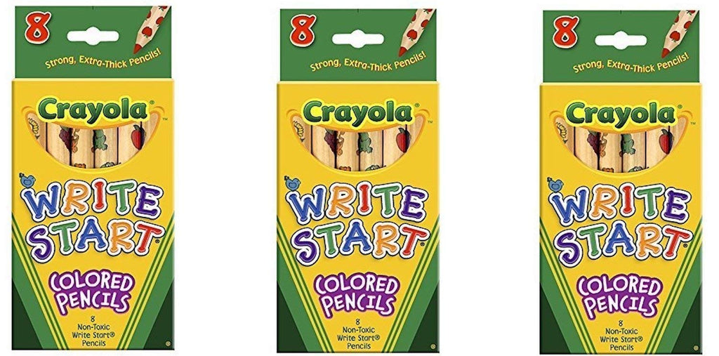 Bulk Buy: Crayola Write Start Colored Pencils 8/Pkg 68-4108 (3-Pack)