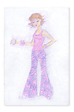 Melissa & Doug Fashion Design Art Activity Kit - 9 Double-Sided Rubbing Plates, 4 Pencils, Crayon