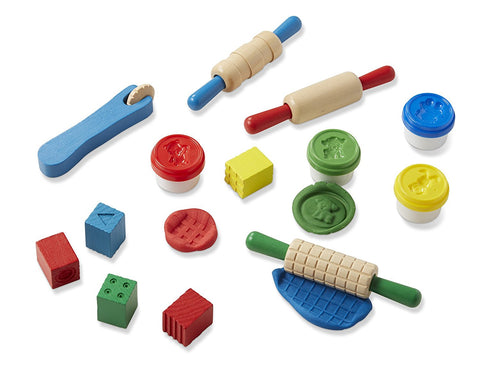 Melissa & Doug Shape, Model, and Mold Clay Activity Set - 4 Tubs of Modeling Dough and Tools