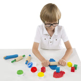 Melissa & Doug Shape, Model, and Mold Clay Activity Set - 4 Tubs of Modeling Dough and Tools