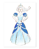 Melissa & Doug Princess Design Activity Kit - 9 Double-Sided Plates, 4 Colored Pencils, Rubbing Crayon
