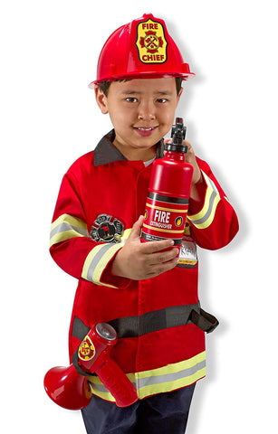 Melissa & Doug Fire Chief Role Play Costume Dress-Up Set (6 pcs)