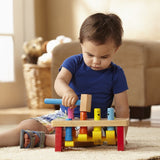 Melissa & Doug Deluxe Pounding Bench Wooden Toy With Mallet