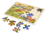 Melissa & Doug Dinosaurs Wooden Jigsaw Puzzle With Storage Tray (24 pcs)
