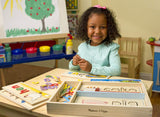 Melissa & Doug See & Spell Wooden Educational Toy With 8 Double-Sided Spelling Boards and 50+ Letters