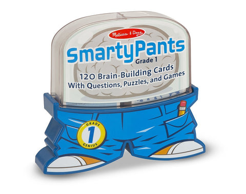 Melissa & Doug Smarty Pants 1st Grade Card Set - 120 Educational, Brain-Building Questions, Puzzles, and Games