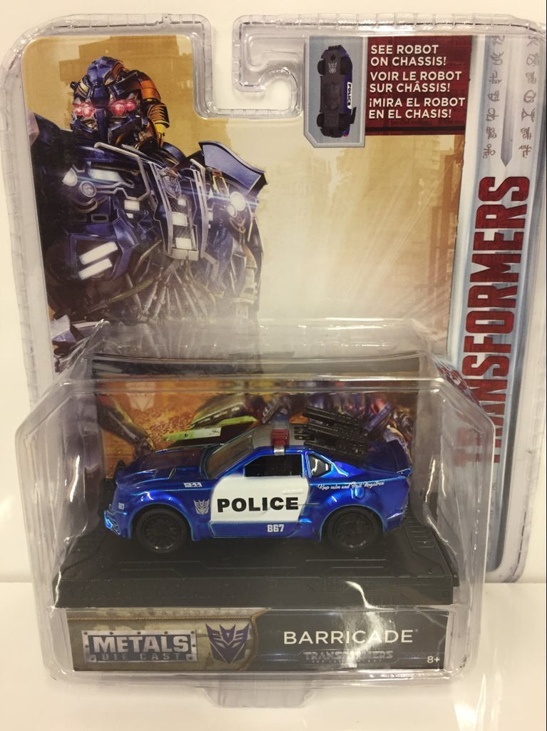 Barricade Custom Police Car From "Transformers 5" Movie 1/64 by Jada 98589