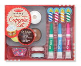 Melissa & Doug Bake and Decorate Wooden Cupcake Play Food Set